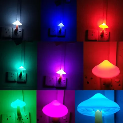 مصابيح LED على شكل فطر مزودة بمستشعرات أوتوماتيكية، مصابيح ديكور داخلية