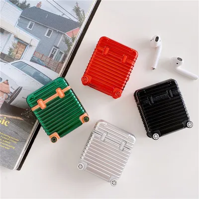 Compatible with Apple, Electroplating luggage case earphone shell