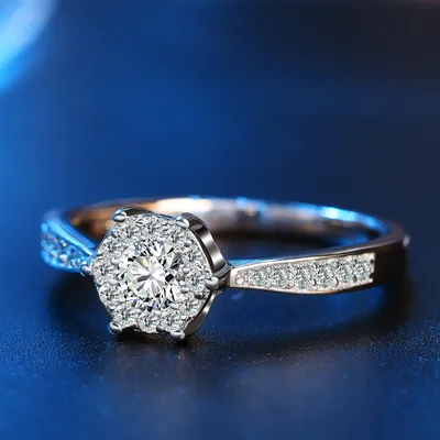Korean Wedding Ring Hearts And Arrows Simulation Diamond Ring Couples Proposal