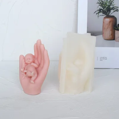 Handheld Kick Baby Aromatherapy Candle Silicone Mold Ornaments