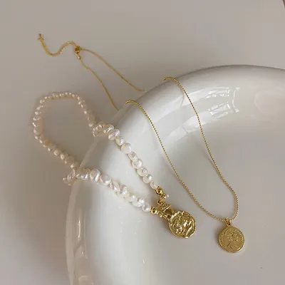 Women's Temperament Wild Vintage Double-layer Freshwater Pearl Necklace