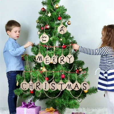 Handmade creative DIY wooden crafts Christmas pendant