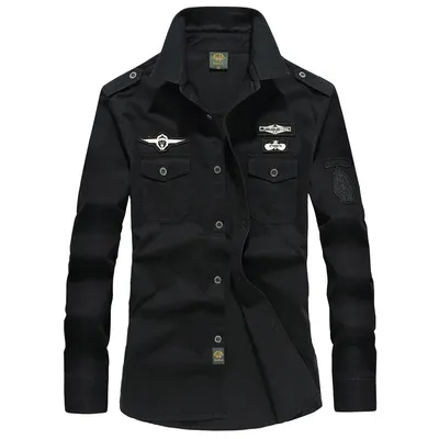Workwear Men's Long Sleeve Shirts Outdoor Large Size Casual Shirts