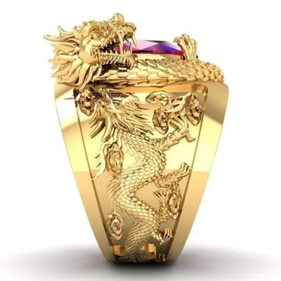 Creative Double Dragon Play Bead Shape Ring