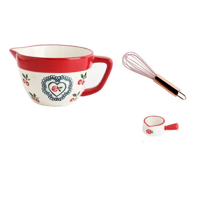 Sharp-mouthed Ceramic Handle Home Baking Sauce And Egg Bowl