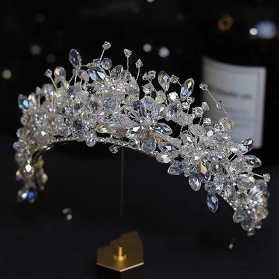 Handmade Transparent Crystal Beaded Super Flash Hair Hoop
