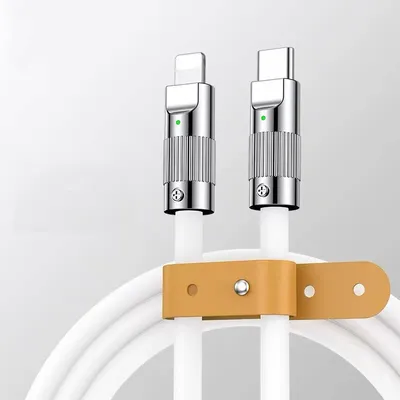 Metal Head Type-c Bold Charging Cable Liquid Silicone
