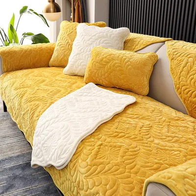 Home Fashion Simple Short Plush Sofa Cover