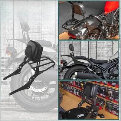 Luggage Rack Cargo Mount Backrest Lazyback Pad Sissy Bars For R Ebel CMX 300 500.