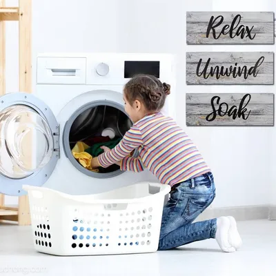 Retro Rustic Bathroom Wood Sign 3 Piece Craft Set