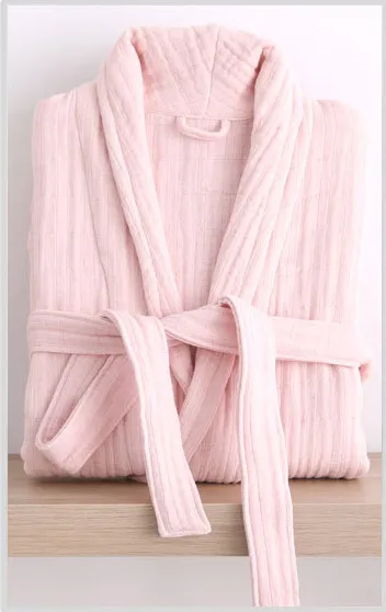New Long Style Home Service Thick Gauze Toweling Bathrobe