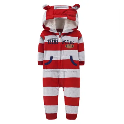 Baby Fleece Long Sleeve Hooded Bodysuit