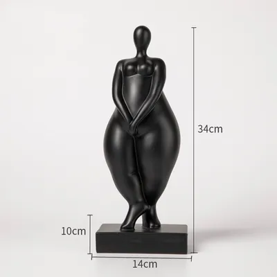 Modern Simple Fat Woman Abstract Figure Sculpture Home Living Room Hotel Window Crafts Furnishings