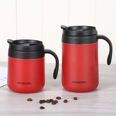 Stainless Steel Mug Portable Couple Style With Handle
