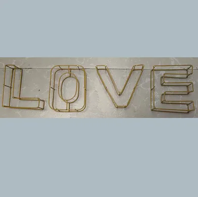 Home Crafts Creative Metal Iron Art 26 English Letters Simple Desktop