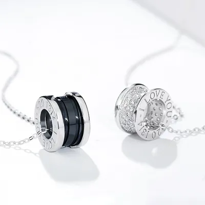 Ceramic Small Waist Necklace Pendant Silver Accessories