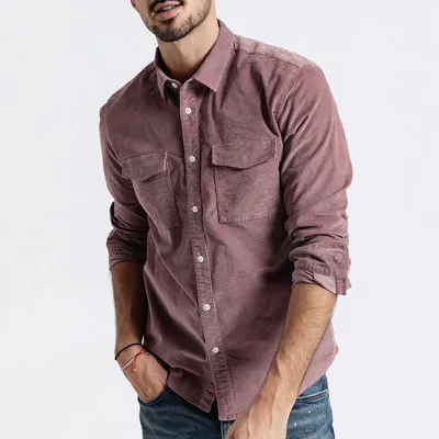Men's corduroy long sleeves