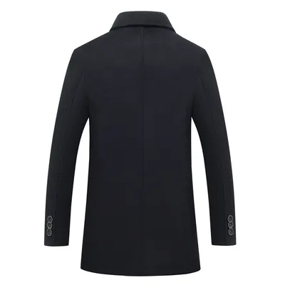 Middle-Aged And Elderly Men's Thick Woolen Coat