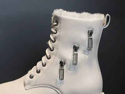 Round Head Square Heel Cotton High Heel Rubber Martin Boots