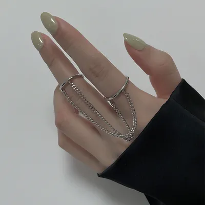 Vintage Punk Style Men's And Women's Rings Two-piece Set