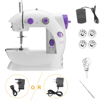 1Pc Electric Sewing Machine For Mothers' Day Gift Portable 2 Speed Overlock Foot With Foot Pedal LED Light