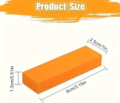 Stainless Steel Decontamination Scratch Eraser,Magical Rust Eraser Stainless Steel Stain Remover, Rubber Rust Cleaning Eraser For Kitchen, Bathroom, Household Orange Colour