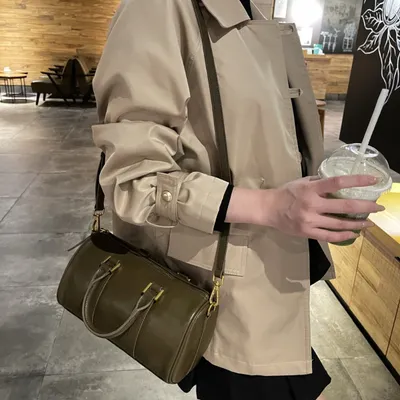 Genuine Leather Melard Vintage Handbag, Cross-Border Women's Bag, Light Luxury Chic Boston Top-Layer Cowhide Shoulder Bag