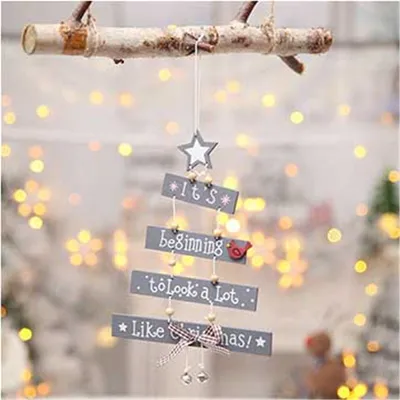 New Christmas Wooden Creative Pendant Decoration Supplies