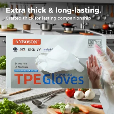 Disposable High Elasticity Powder-Free Nitrile Gloves, Gloves For Kitchen, Food Service, Household Chores & Cleaning