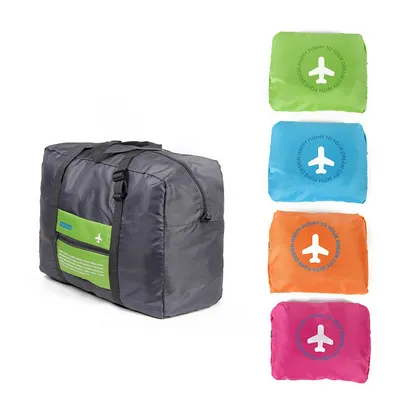 Large Capacity Foldable Travel Bag Nylon Waterproof Gym Duffel Bag Folding Traveling Clothes Storage Organizer