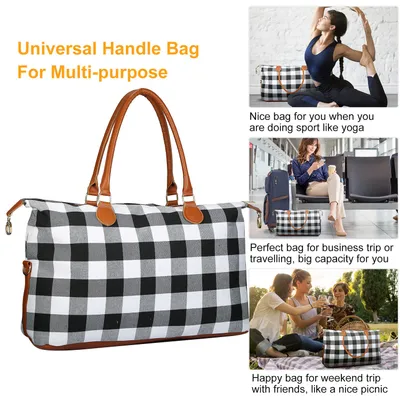 1Pc Women Duffle Bag Travel Luggage Bags Weekend Overnight Bag Tote Bags Shoulder Handle Bags Portable Diaper Bag