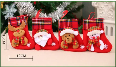 Christmas Decorations Santa Claus Socks Christmas Tree Pendant Christmas Socks Gift Bag Christmas Bag