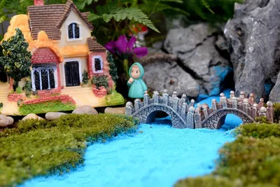 Micro Landscape Ornaments Resin Bridge Craft Ornaments
