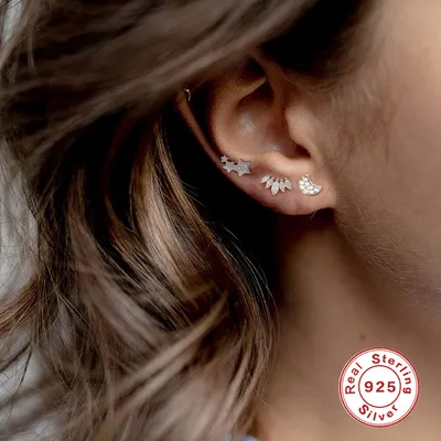 Fashion Diamond Threaded Ear Piercing Women