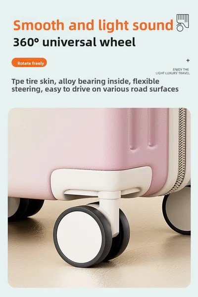 New Children's Boarding Luggage, Suitable For Sitting And Riding, Small Bicycle Suitcases For Boys And Girls, As Well As Walking Children's Luggage With Travel Codes
