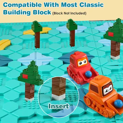 1Pc Kids Logical Road Builder Toy Brain Teasers Puzzles Montessori Toys Preschool Educational Learning Toys Puzzle STEM Board Game For 3 To 8 Years Old Boys Girls Birthday Gift