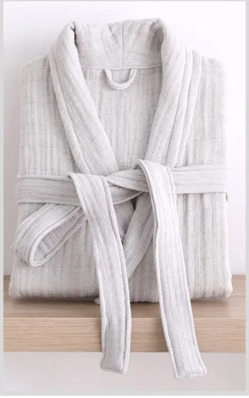 New Long Style Home Service Thick Gauze Toweling Bathrobe