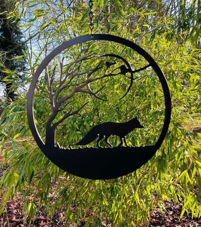 Fashion New Metal Fox Ornament Pendant Home Decoration Cat Pendant Crafts