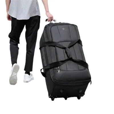 Women Travel Suitcase Trolley Bags Wheeled Bag Oxford Waterproof Rolling Luggage Travel Handbag