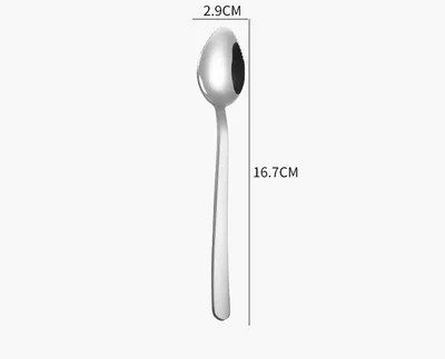 Creative Stainless Steel Fruit Spoon Triangle With Teeth Digging