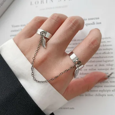 Vintage Punk Style Men's And Women's Rings Two-piece Set