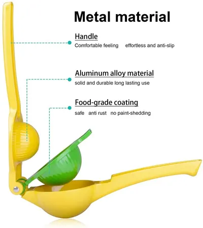Heavy-Duty Metal Lemon Squeezer & Lime Juicer Manual Citrus Hand Press Fruit Extractor Kitchen