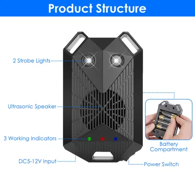 2 Pack Under Hood Ultrasonic Rodent Repeller Rodent Control Deterrent Chaser Blocker For