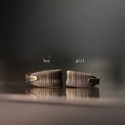 Copper Wire Winding Process Retro And Old Personality Ring