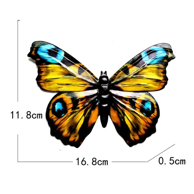 Home Craft Gifts Wrought Iron Butterfly Wall Hanging Decorations