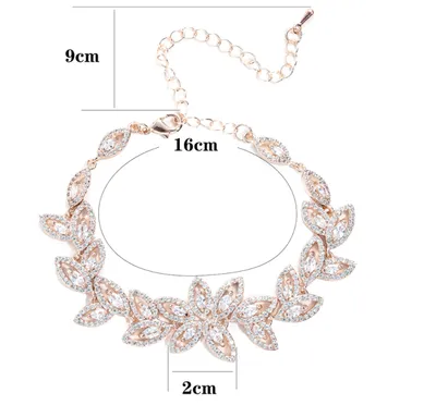 Cubic Zircon Flower Bracelet For Women