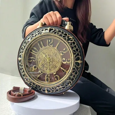 حقيبة كروسبودي بتصميم ساعة ريترو، حقائب يد نسائية، حقيبة كتف، حقائب مراسلة بتصميم ستيمبانك عتيق، حقيبة يد بتصميم ساعة، حقائب نسائية، صيفية، حقائب حمل نسائية، هدايا عيد الحب، هدية رومانسية