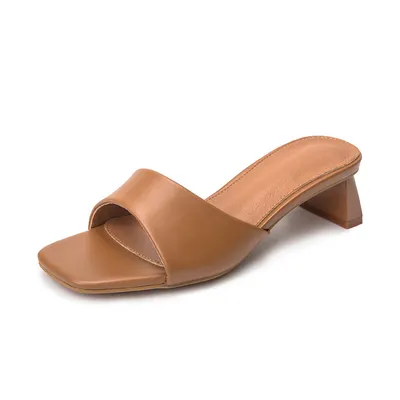 Thick high heel slippers