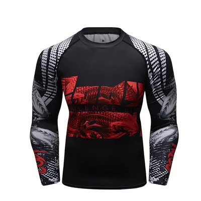 Fitness Clothing Men's High Elastic Compression Running Quick-drying T-shirt