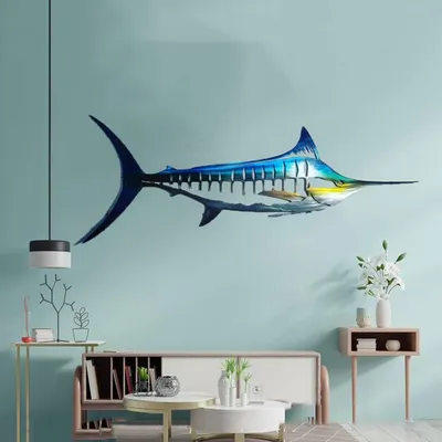 Sea Animal Park Pendant Wrought Iron Shark Craft Ornament